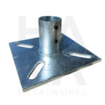 Voetplaat 200x200 met buis