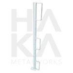 Handrail holder 131cm with fixed mounting plate and 3 clamps