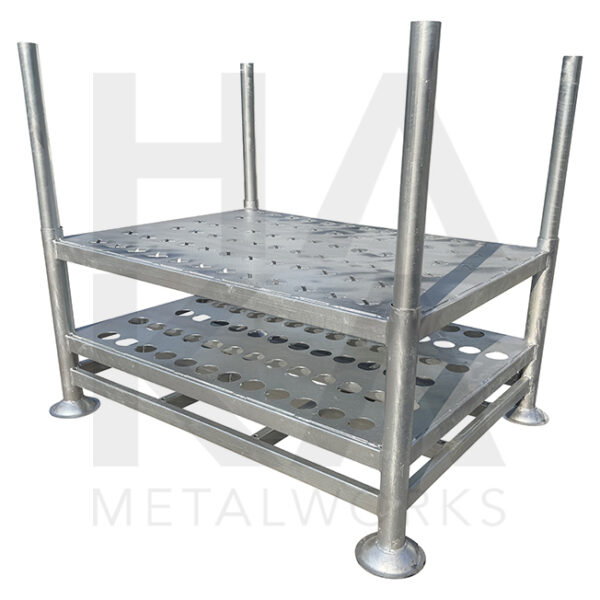 Stapelbare pallet voor grondpotten